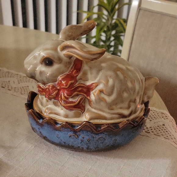 Ceramic Rabbit Dish - Picture 1 of 5